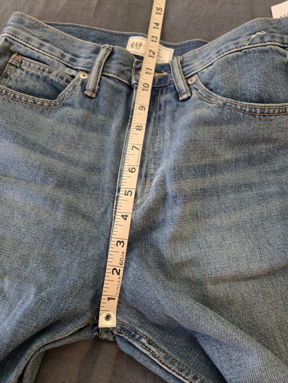 NWT Gap High Rise Cuffed Barrel Jeans Medium Wash - Picture 12 of 12